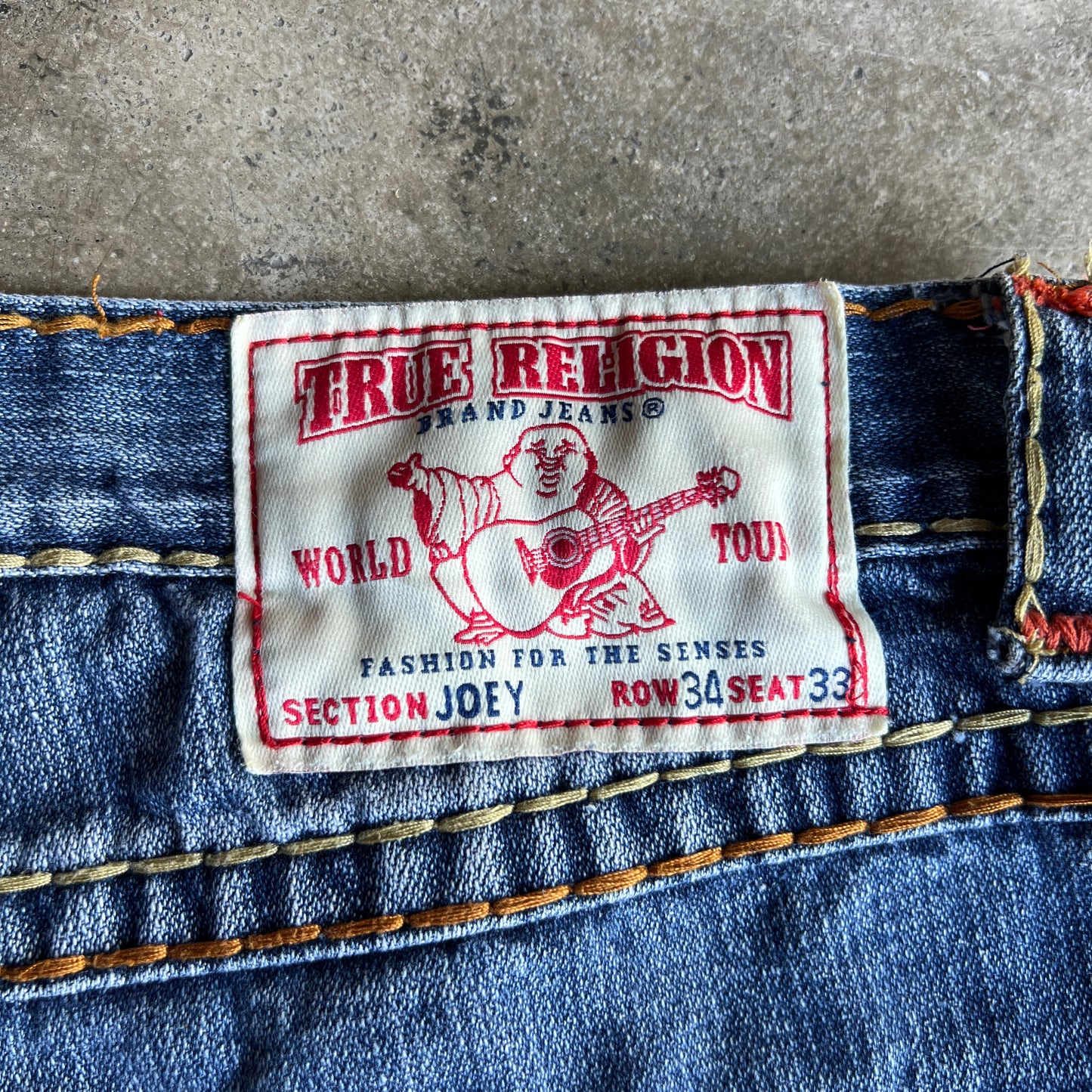 True Religion Boot Cut Color Stitching