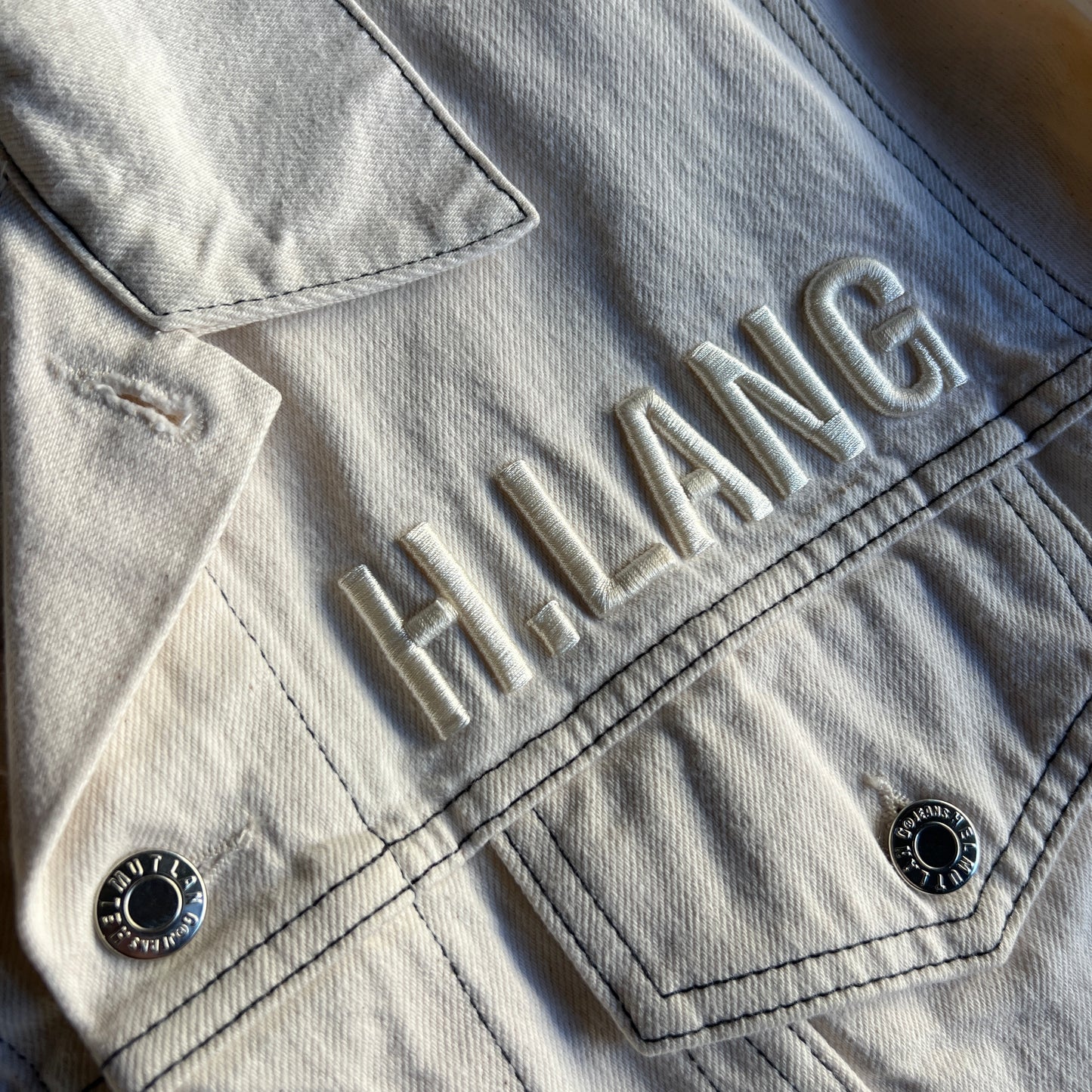 White Denim Trucker