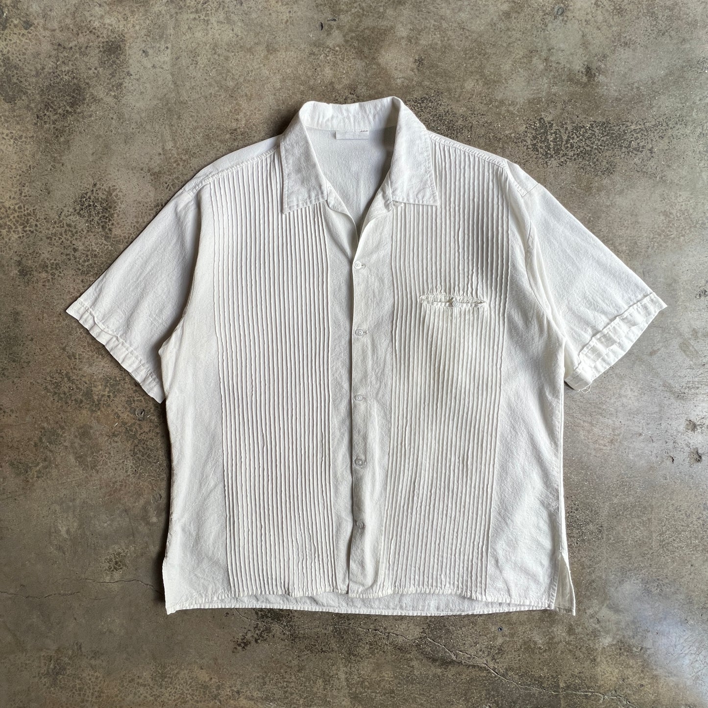 Vtg Boxy Linen Shirt