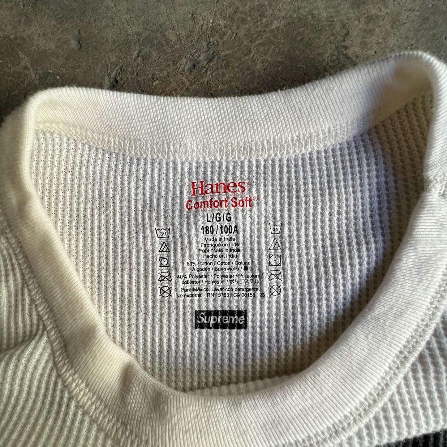 Supreme Skeleton Waffle shirt