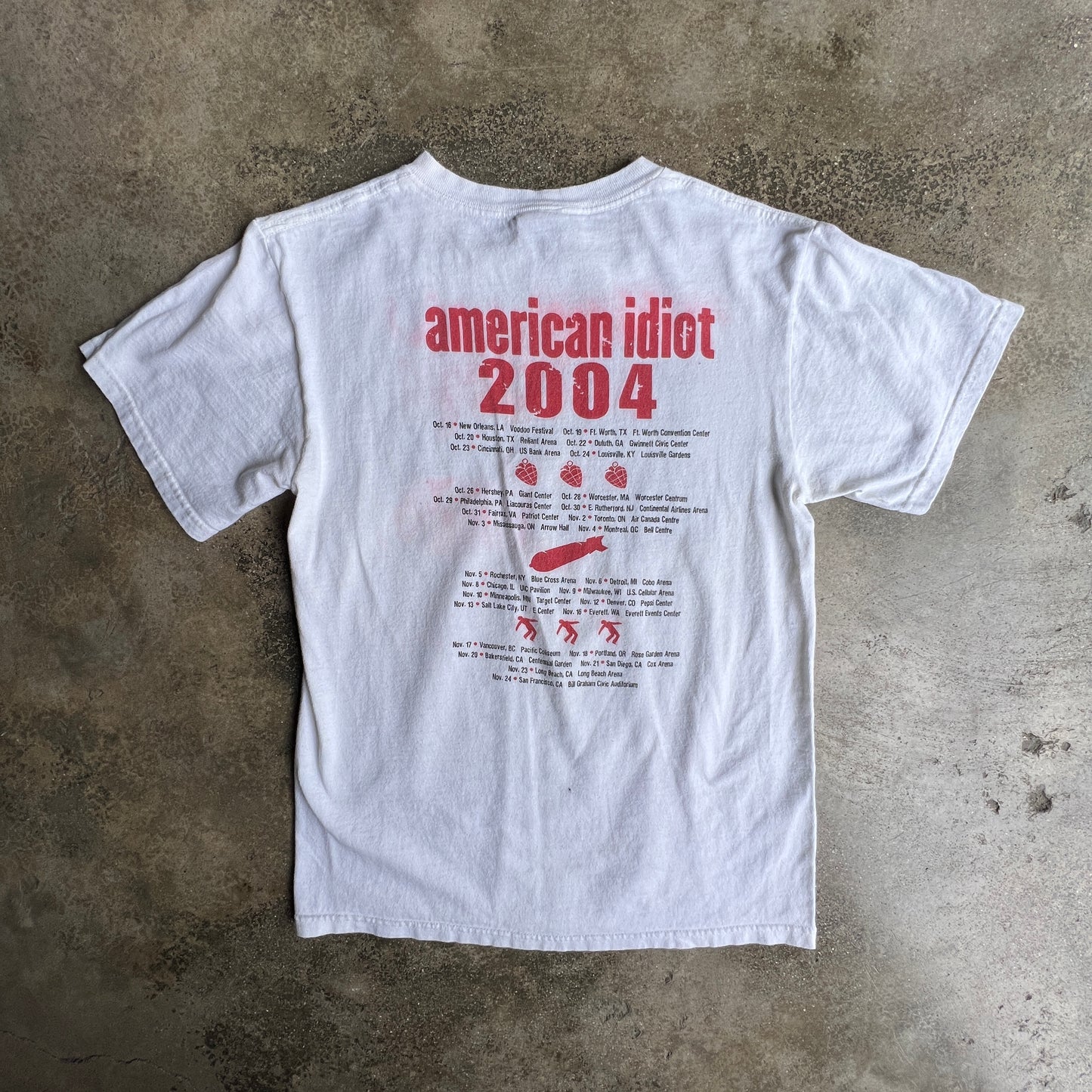 Green Day 2004 American Idiot official promo tee