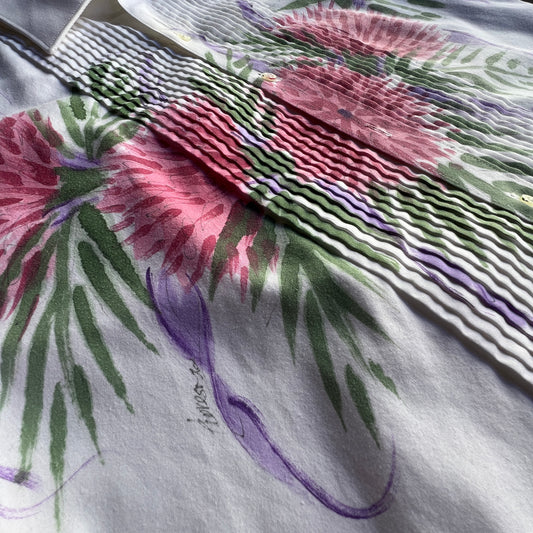 Vintage Floral shirt Handpainted