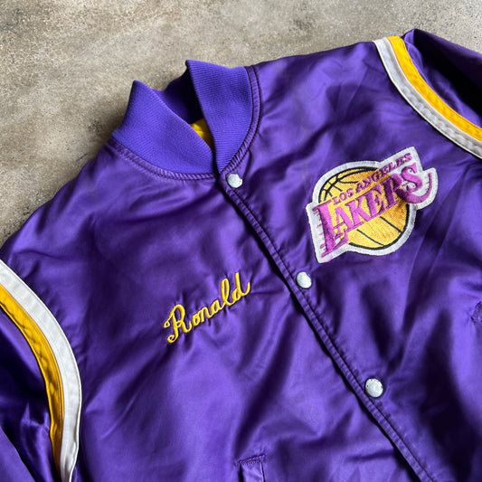 Vtg Lakers Satin Jacket