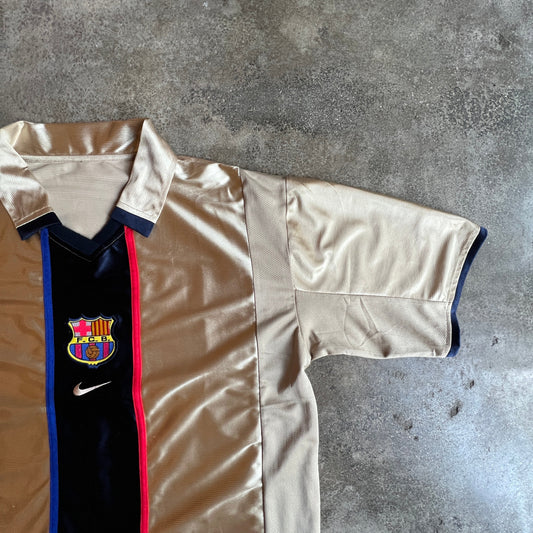 Barça F.C. Nike Golden Jersey (01-02) rare
