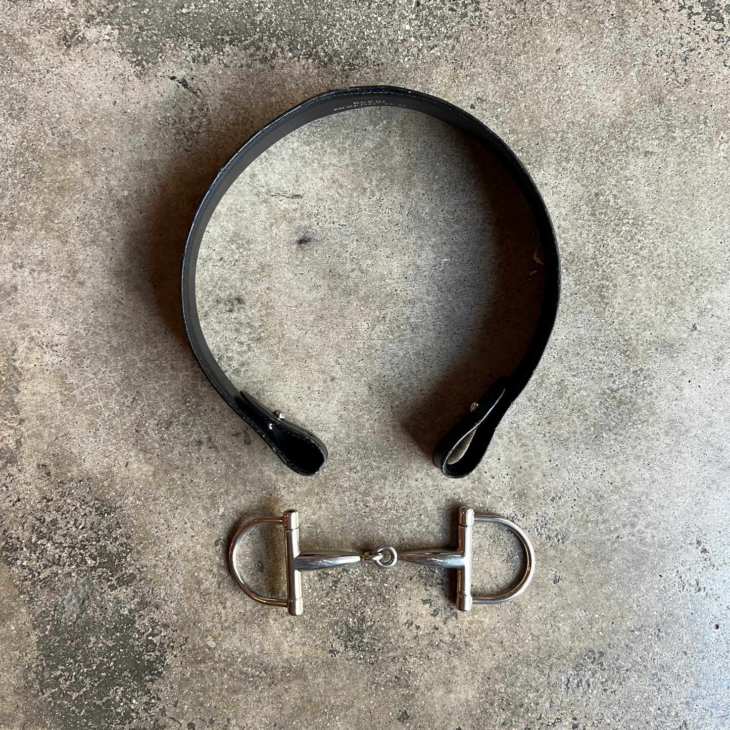 FW1995 by Tom Ford Oversized Silver Horsebit Leather Belt