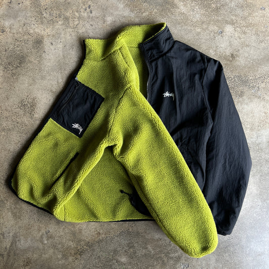 Stussy Sherpa Reversible Jacket (Moss Green)