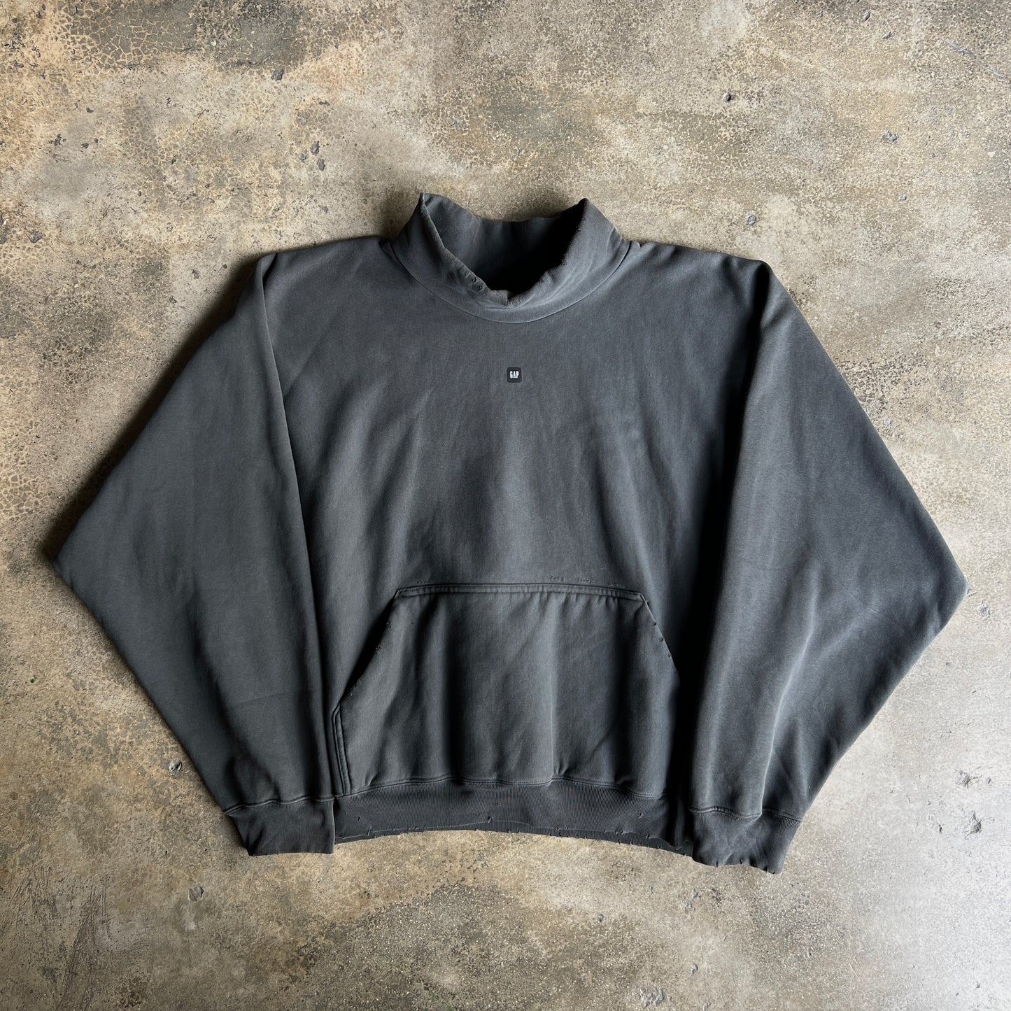 Distressed Mockneck Sweater Balenciaga Engineered