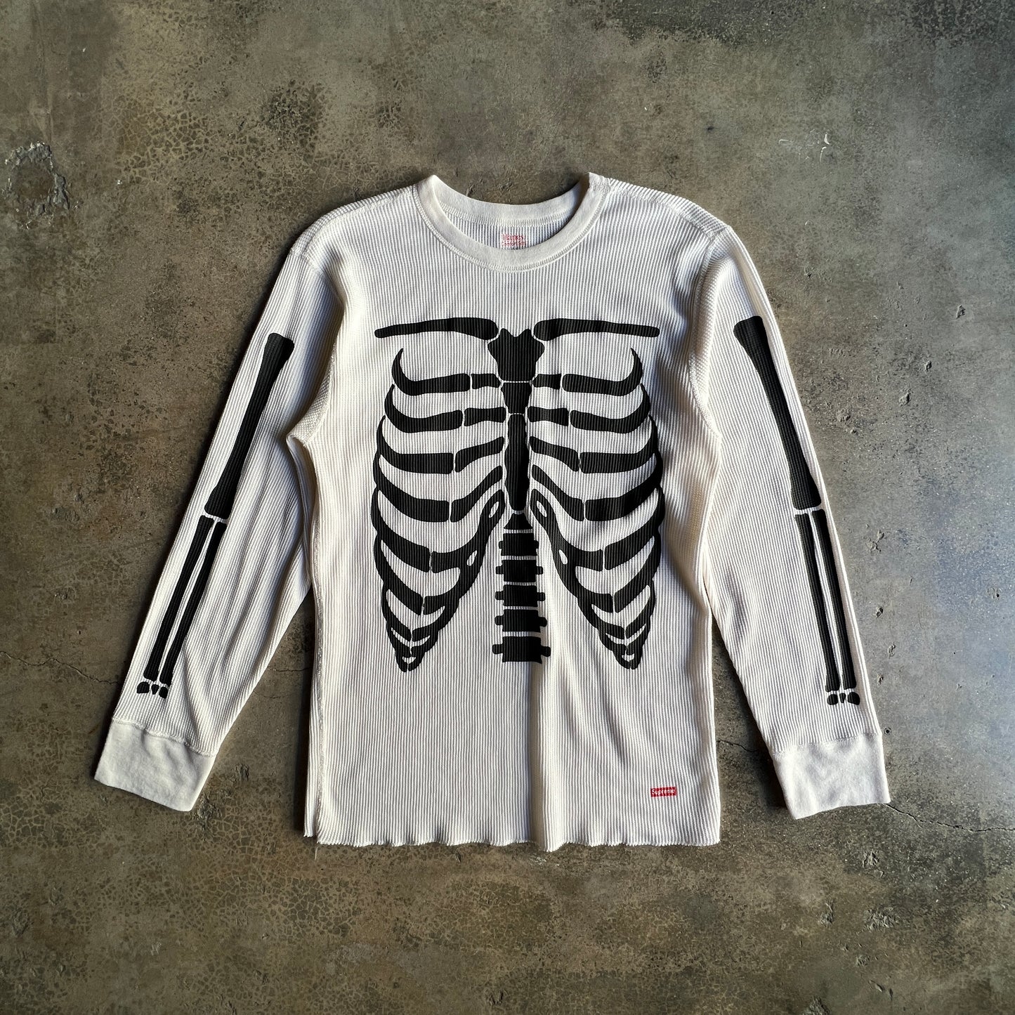 Supreme Skeleton Waffle shirt
