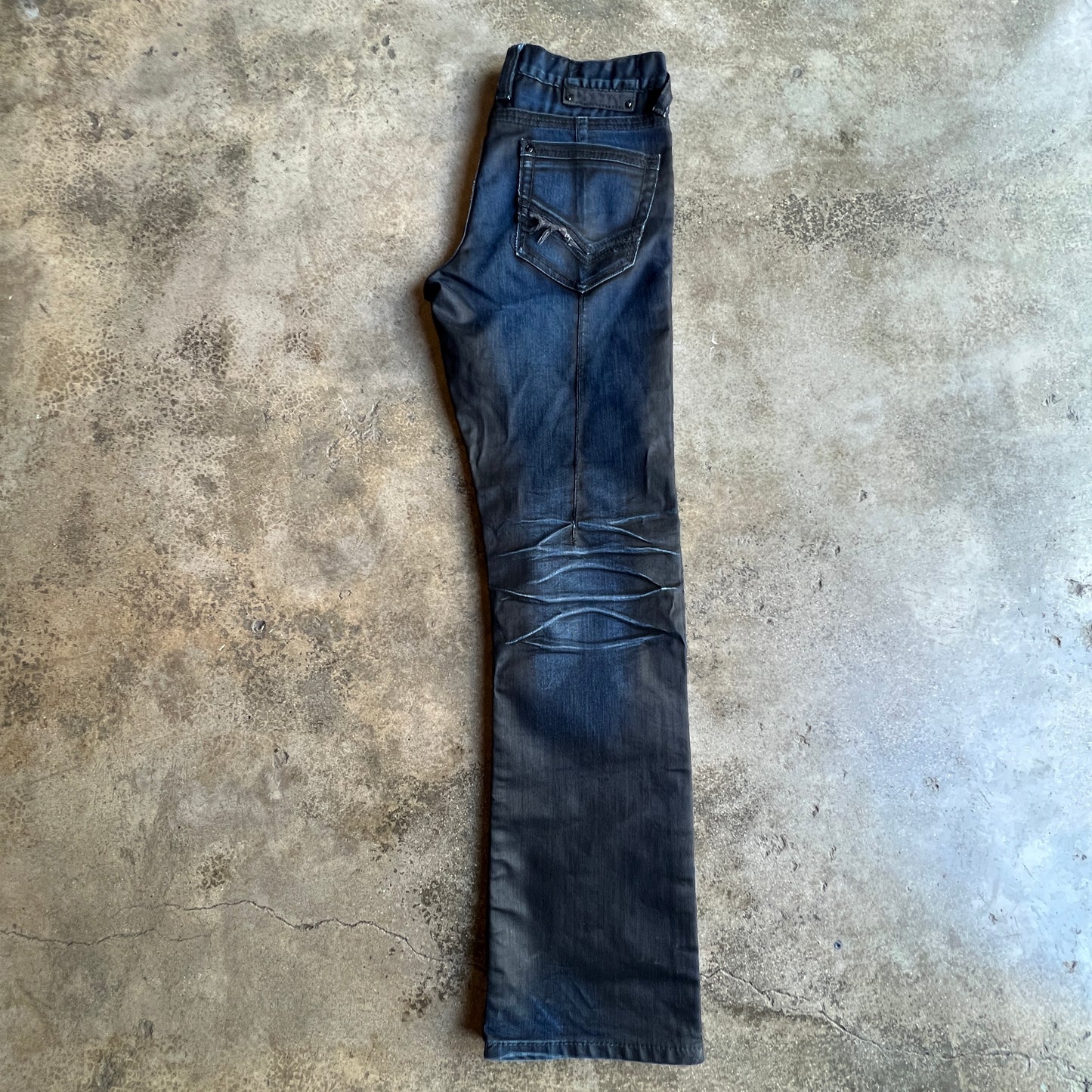 Waxed flared Jeans