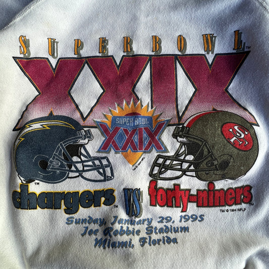 Chargers vs 49rs 1995 Superbowl Crewneck