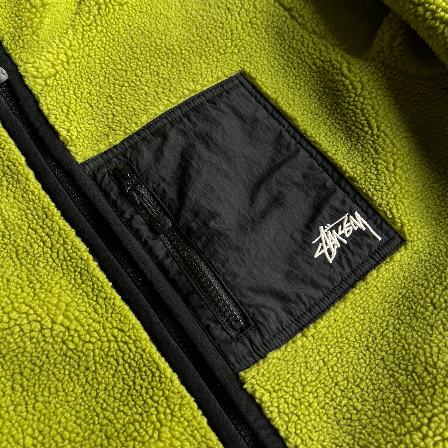 Stussy Sherpa Reversible Jacket (Moss Green)
