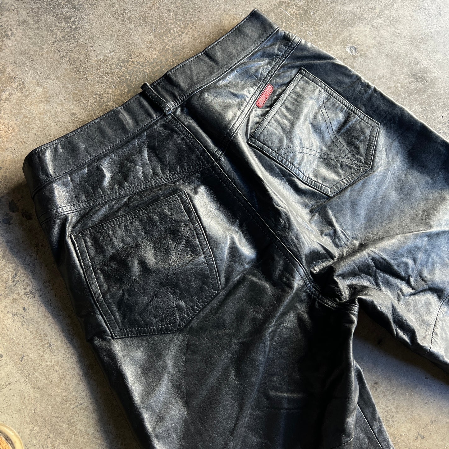 Bootcut Leather Pants 32