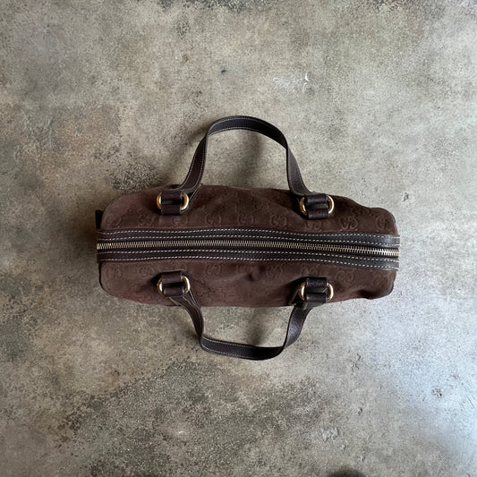 Gucci Boston Leather GG pattern Handbag