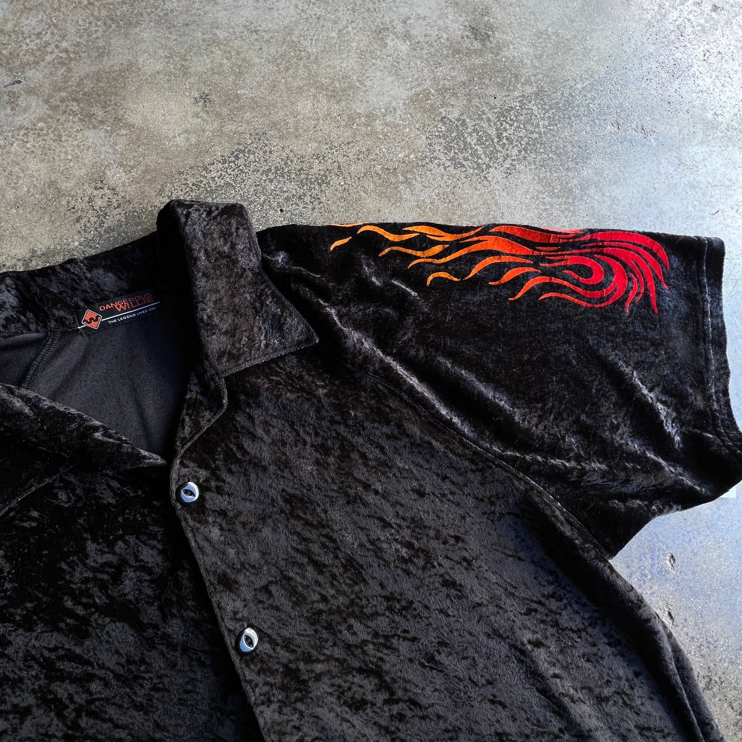 00’s Velvet Flames Shirt
