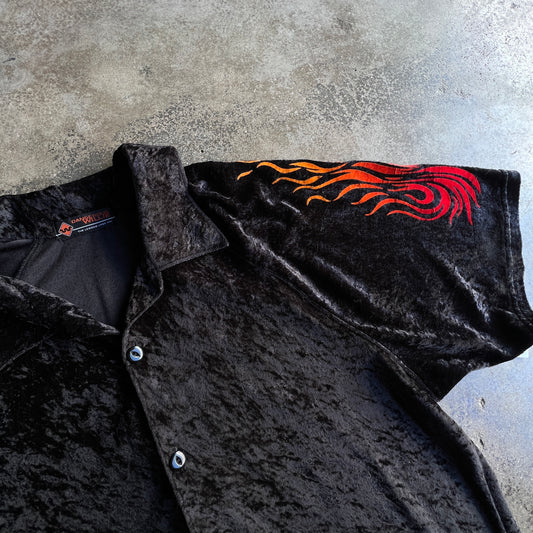 00’s Velvet Flames Shirt