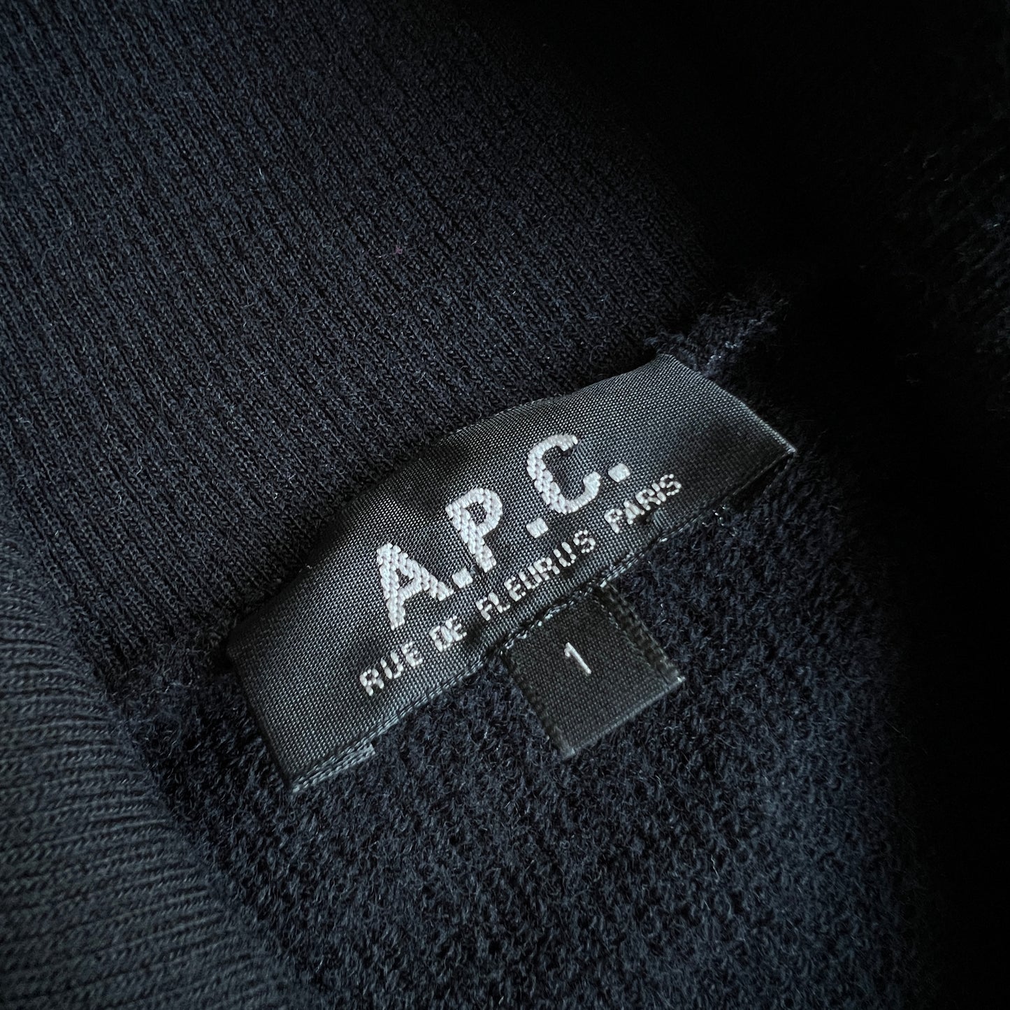 A.P.C Distressed Zip Sweater