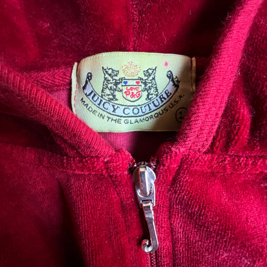 Juicy Coture Woman’s Red Velvet track jacket