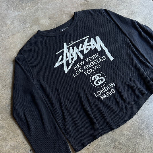 Stussy World Tour Waffle Longsleeve