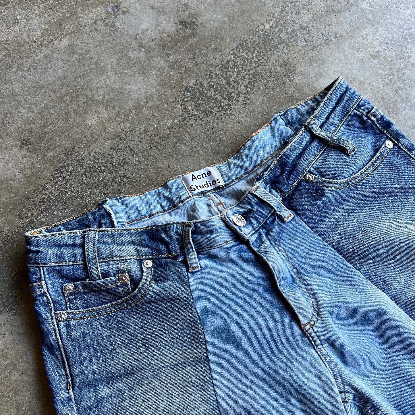 Decosntructed Denim Jeans