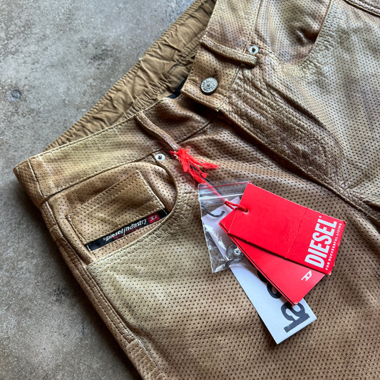 Perforated Leather Pants