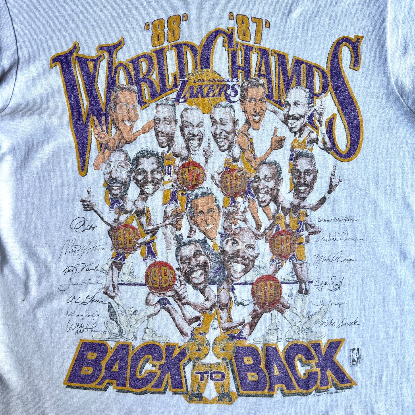 1988 Lakers WorldChamps tee