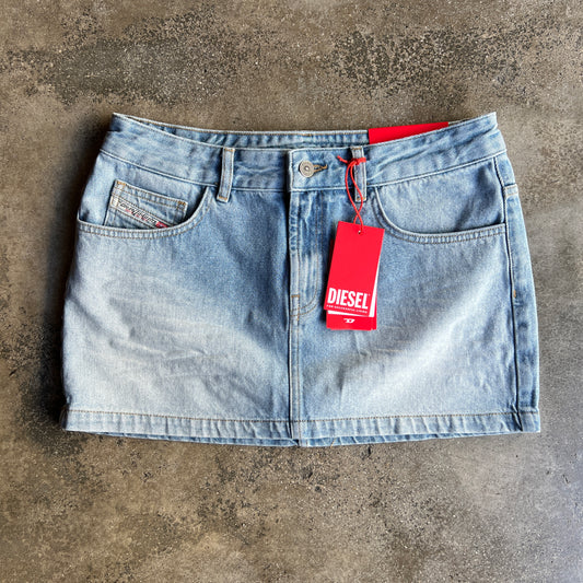 Diesel Denim Logo Miniskirt
