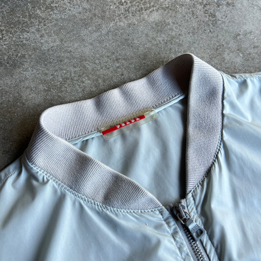 Leather Patch Bomber Jacket