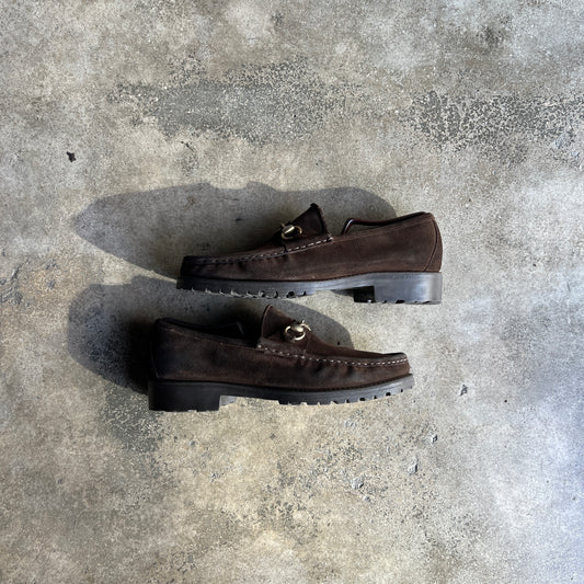 Suede Horsebit Loafers