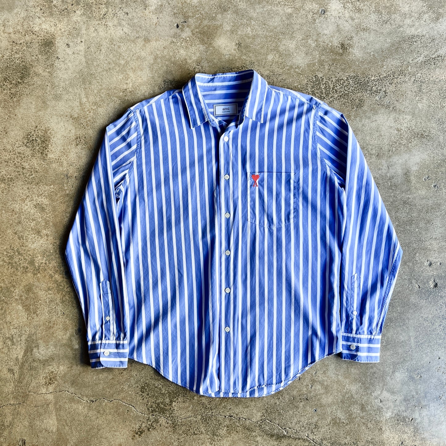 AMI Stripped Button Down