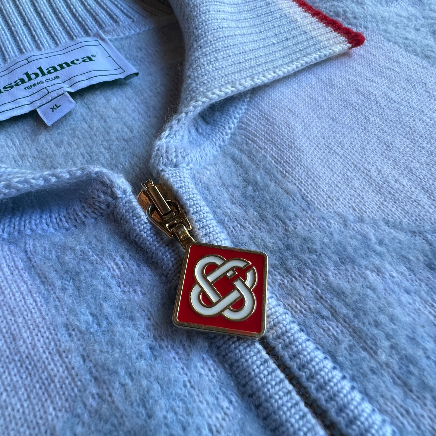 Casa Blanca Intarsia Monogram Wool Jacket