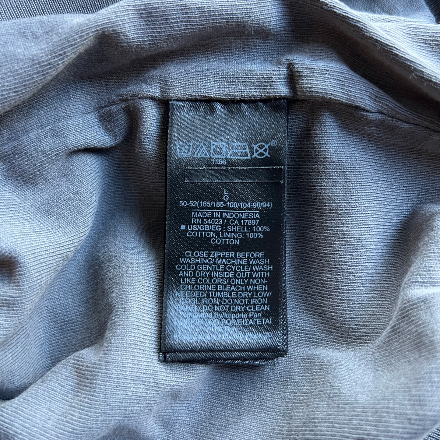Poetic Gray Zip Hoodie (L)