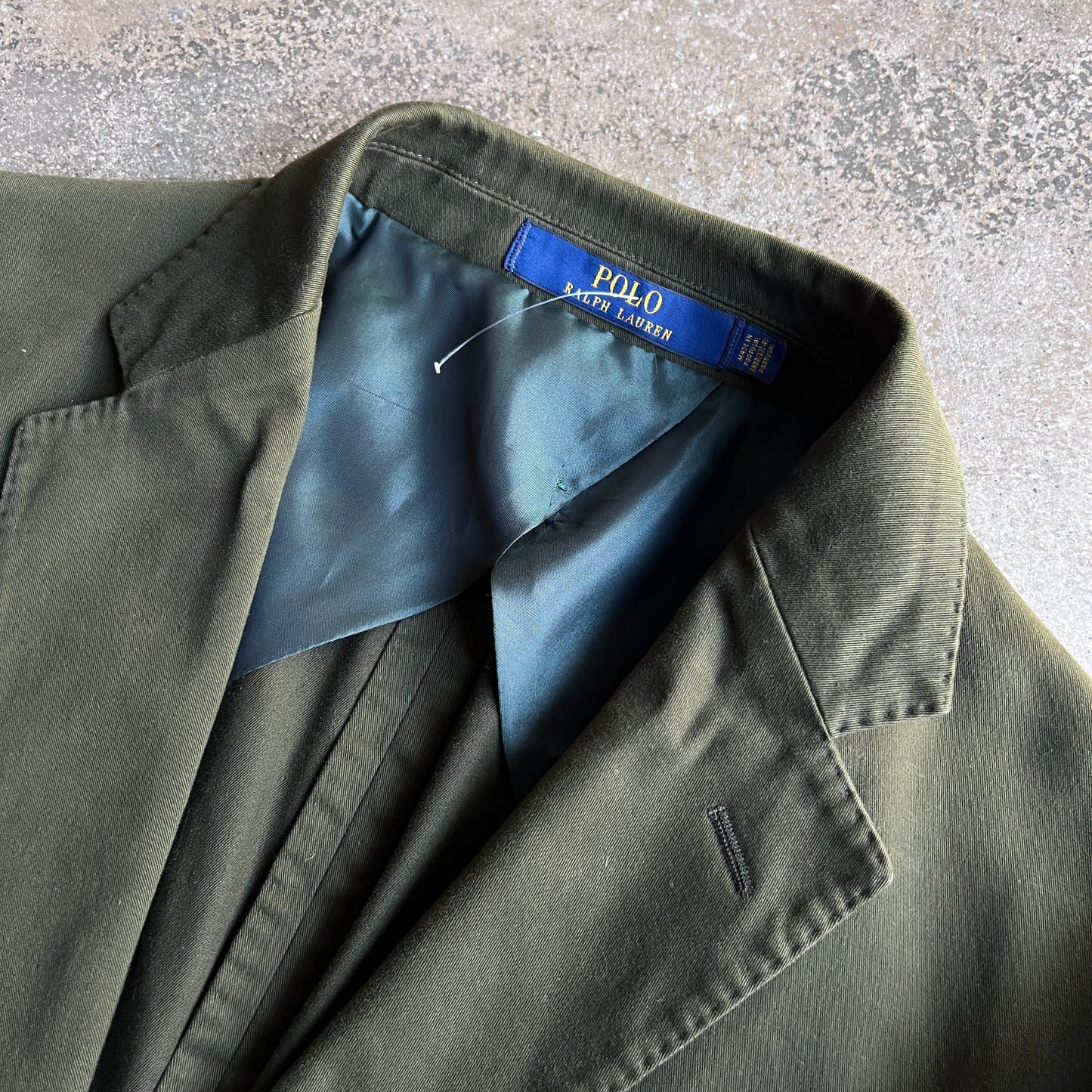 P.R.L. Olive Green Canvas Blazer