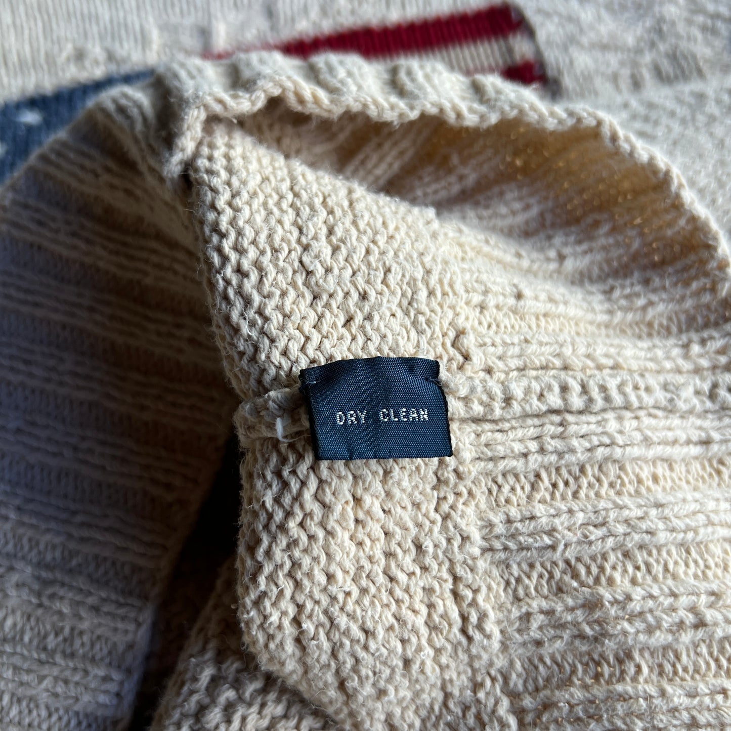Rare Hand Knitted Flag Sweater S
