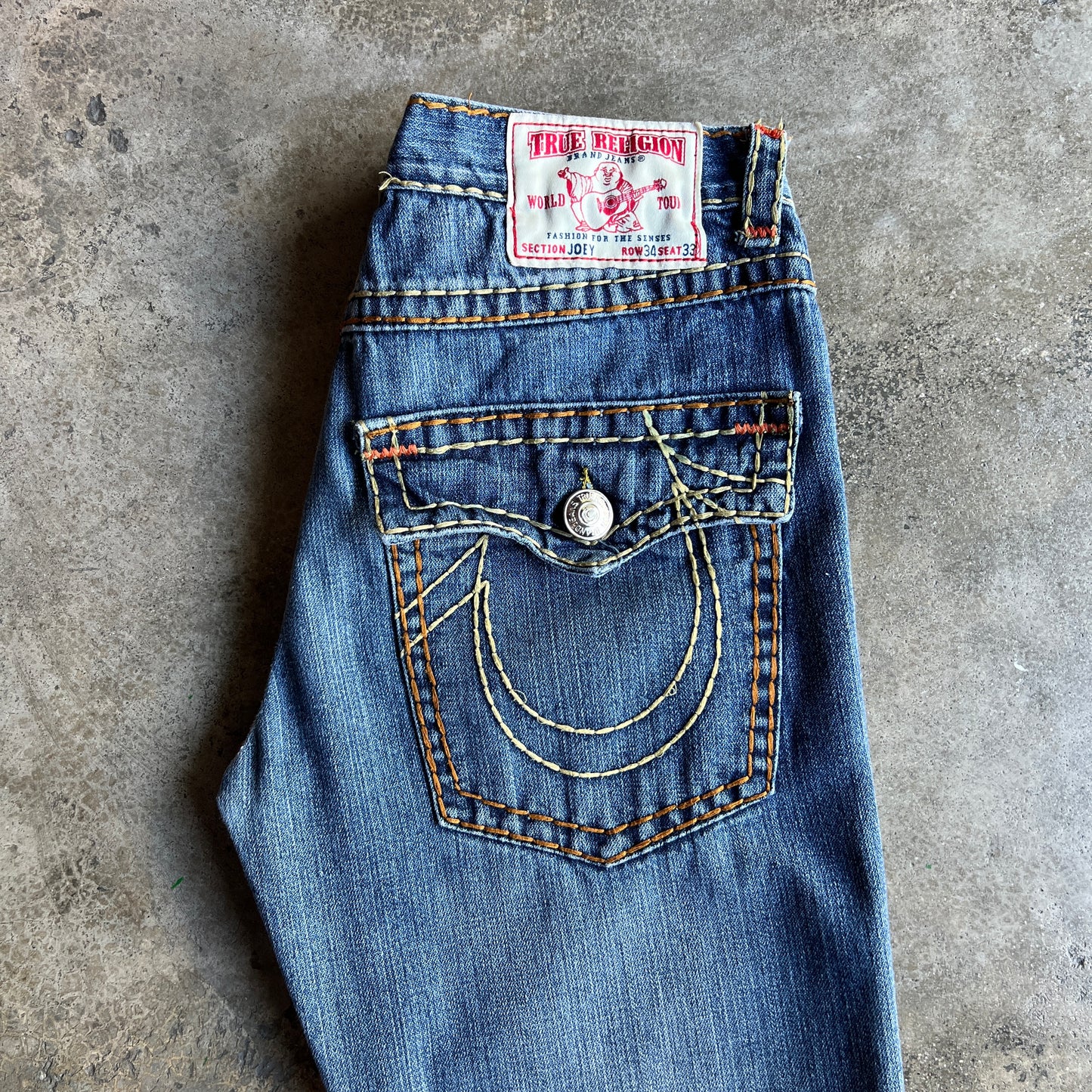 True Religion Boot Cut Color Stitching