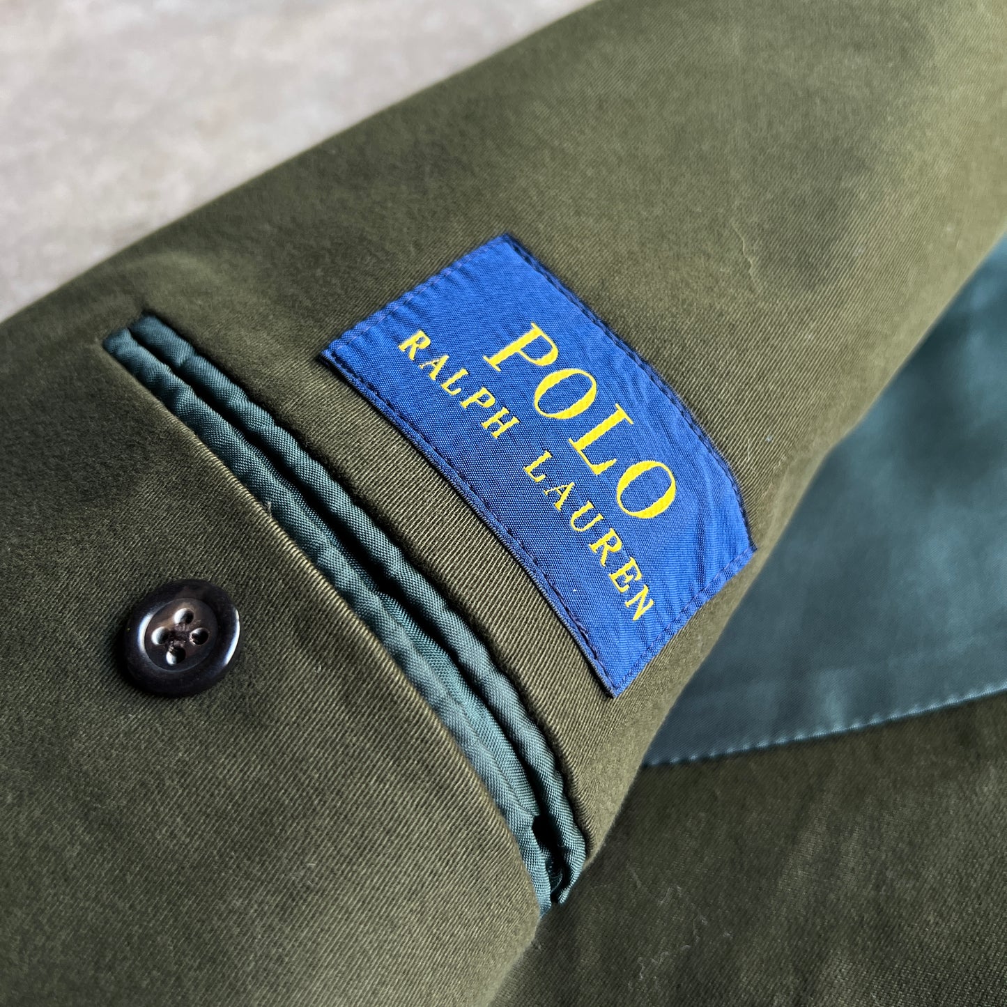 P.R.L. Olive Green Canvas Blazer
