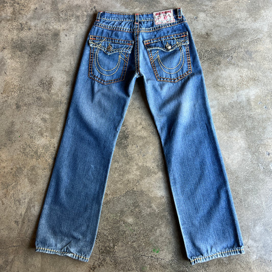 True Religion Boot Cut Color Stitching