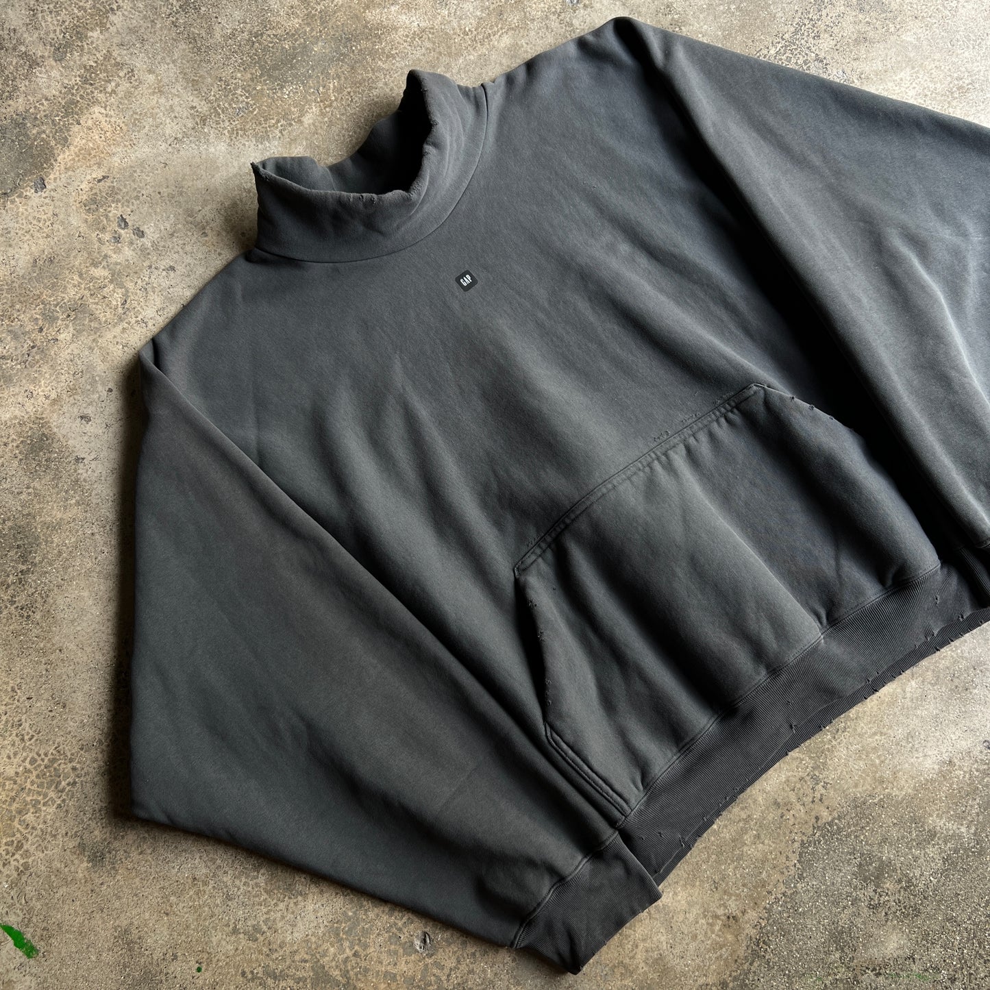Distressed Mockneck Sweater Balenciaga Engineered