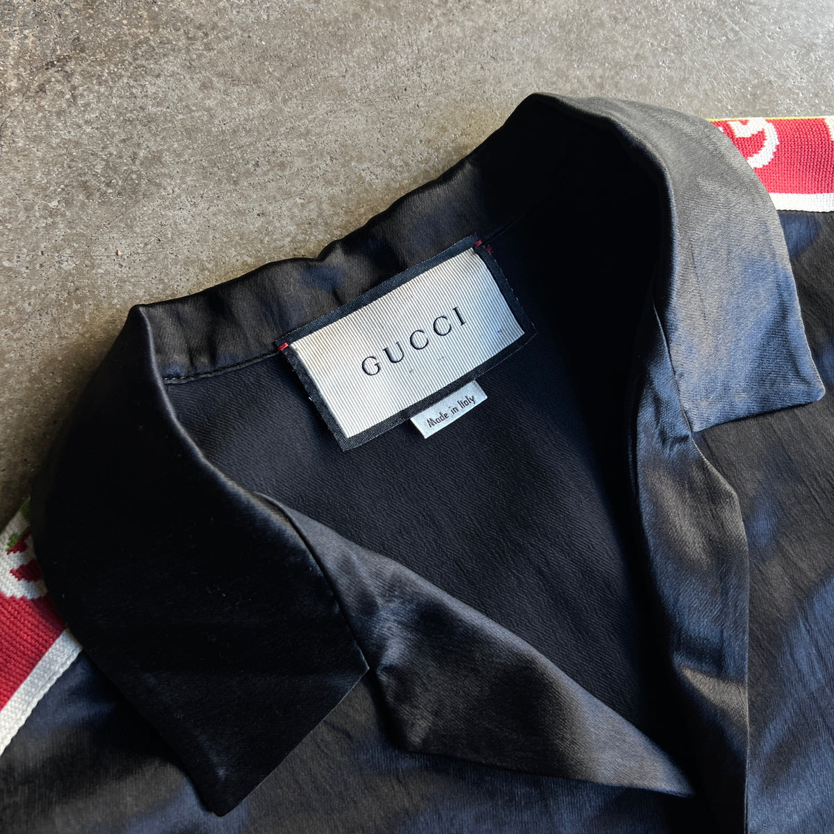 Side Stripe Satin Shirt