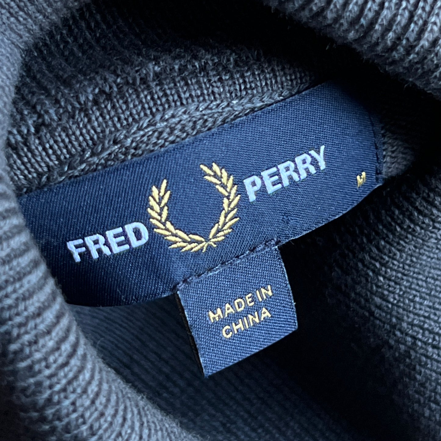 Fred Perry Gray Turtleneck
