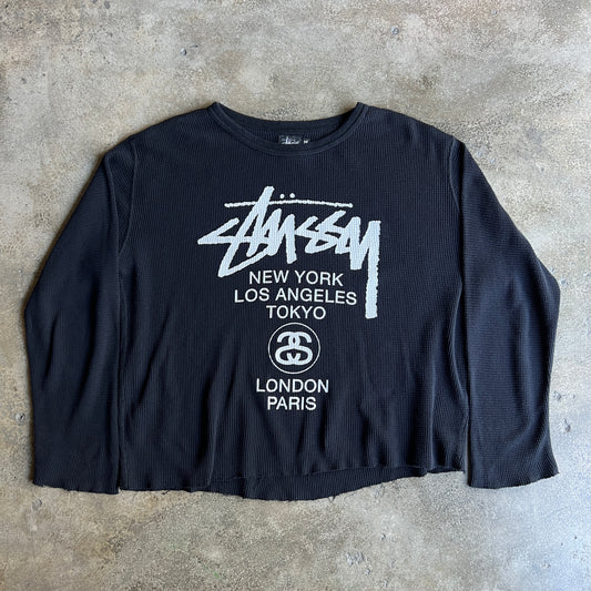 Stussy World Tour Waffle Longsleeve