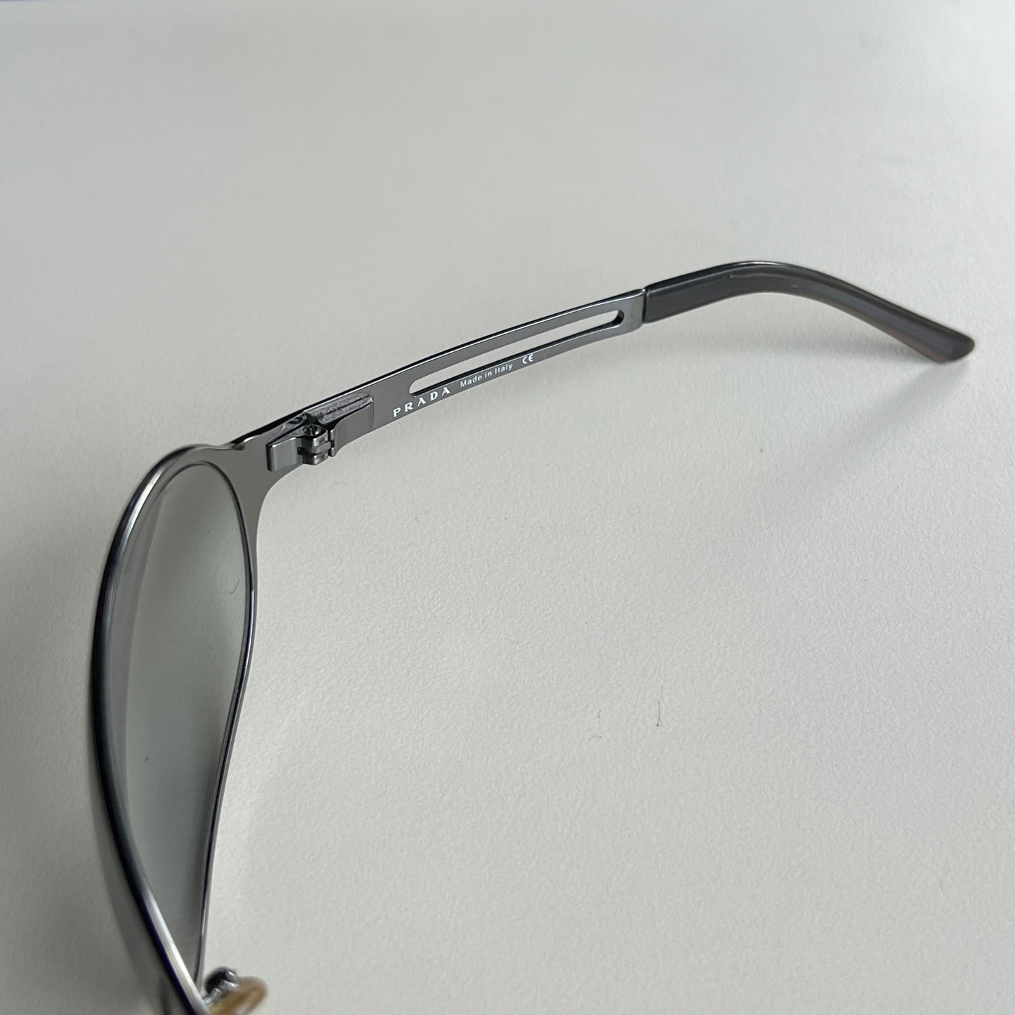 Vtg Metal Aviator Prada Sunglasses