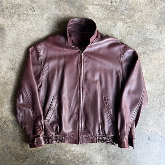 Iron Cross Burgundy Jacket (Calfskin)