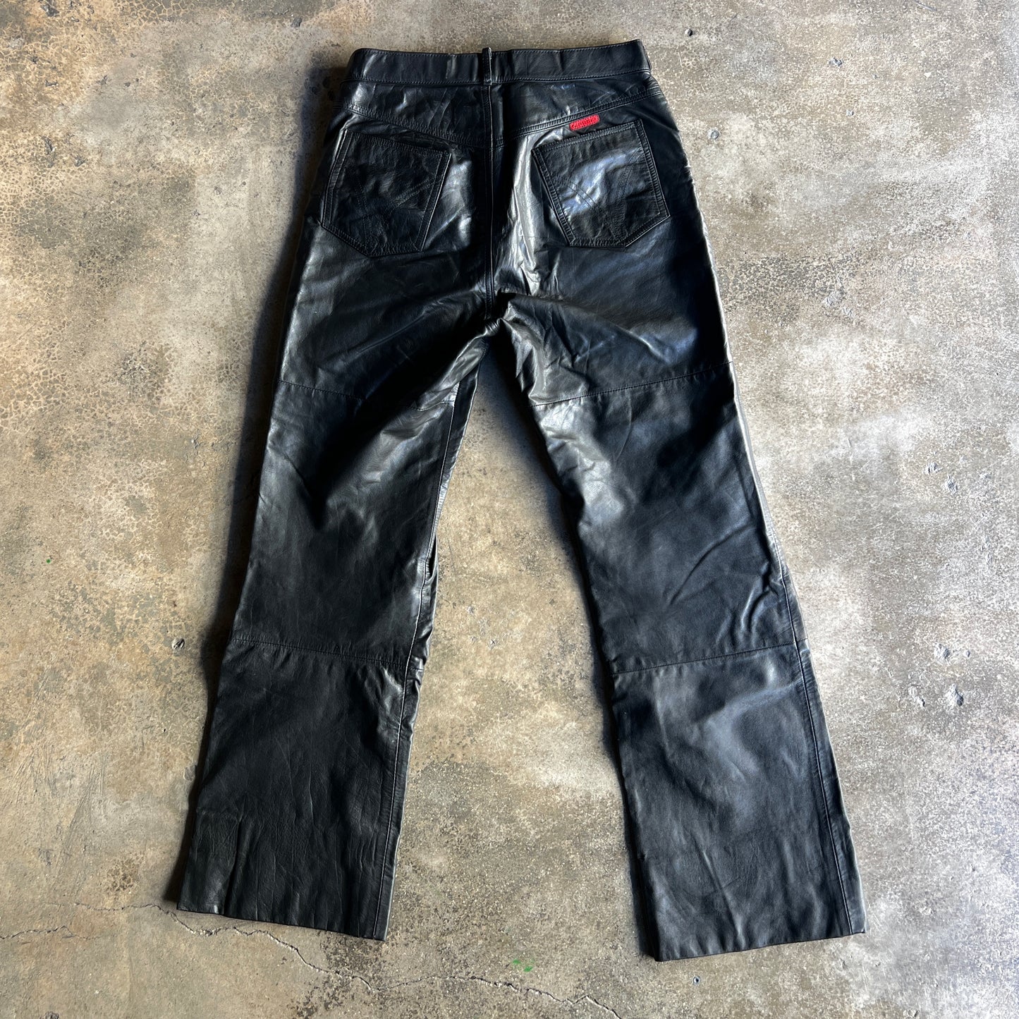 Bootcut Leather Pants 32