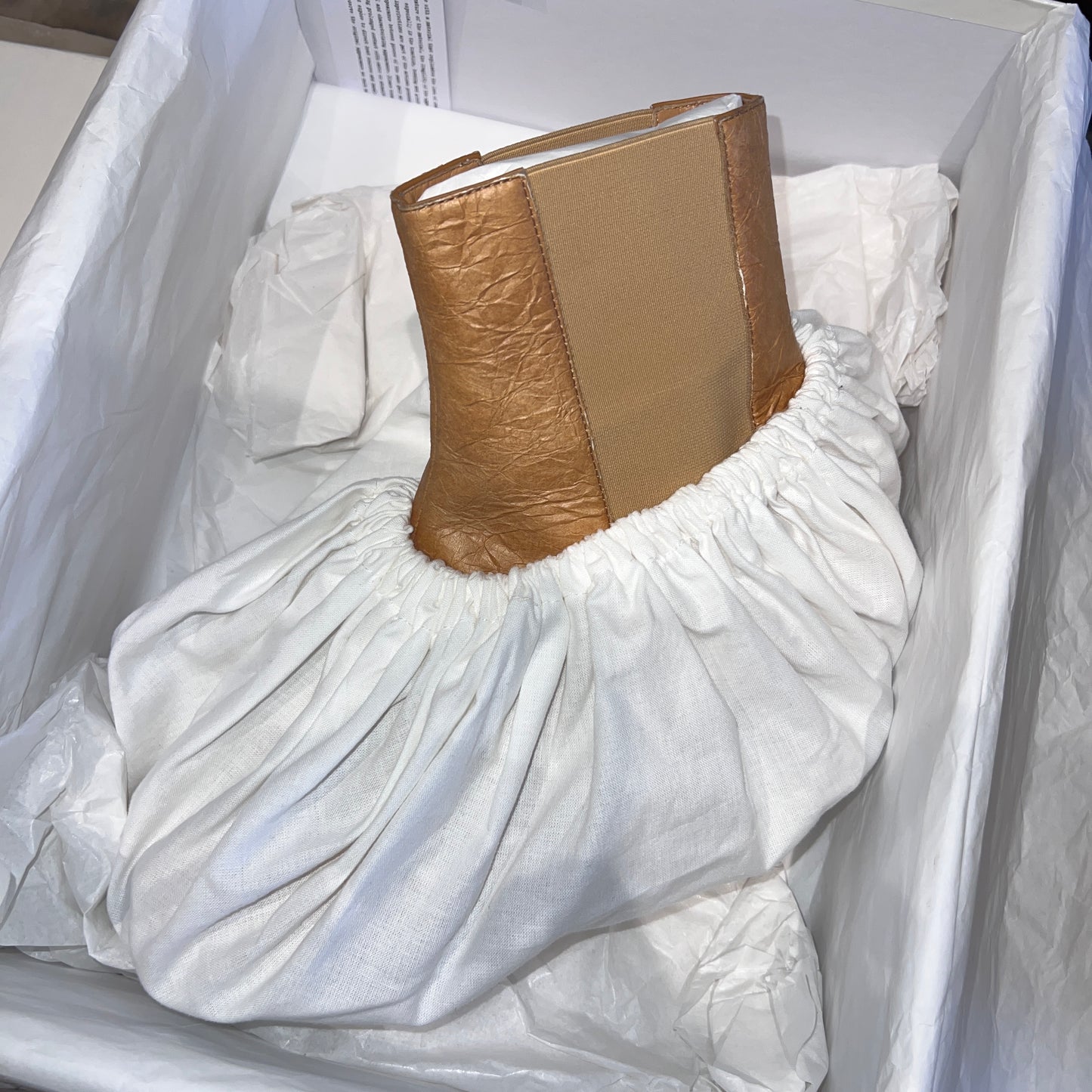 Paper Leather Tabi Boots