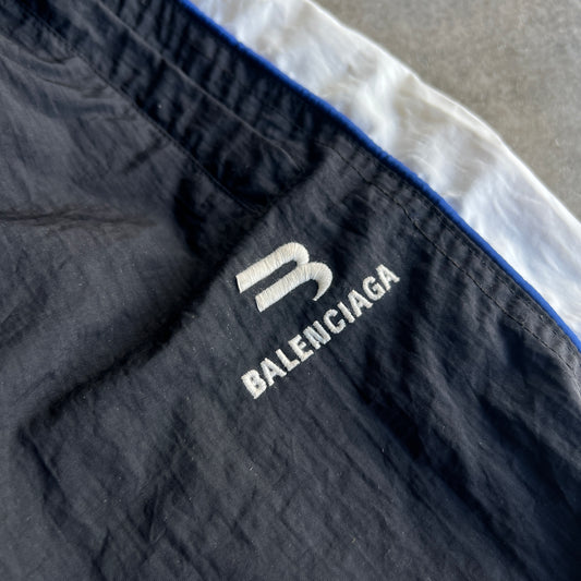 Balenciaga White Stripe Swim Shorts