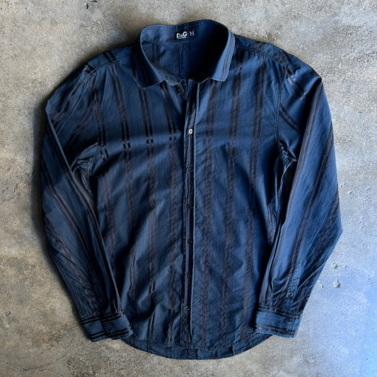 Satin Stripped Button-Down