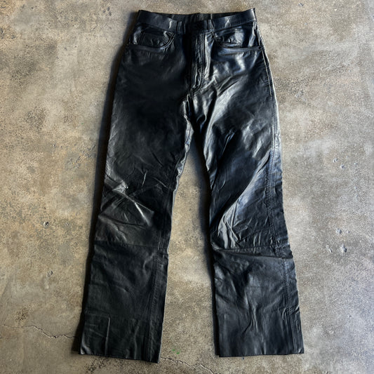 Bootcut Leather Pants 32