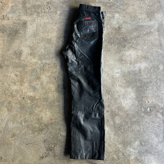 Bootcut Leather Pants 32