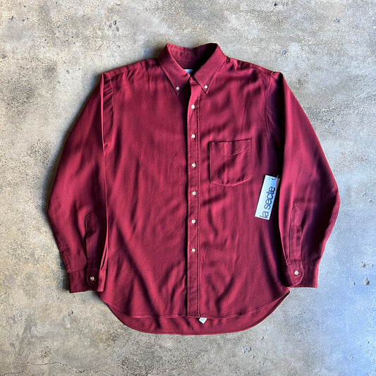 Vtg Wool Button Down