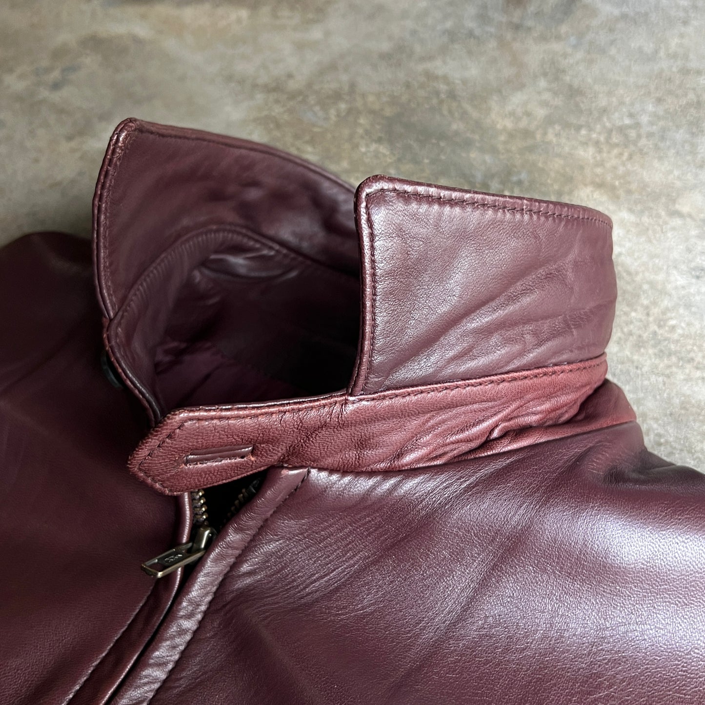 Iron Cross Burgundy Jacket (Calfskin)